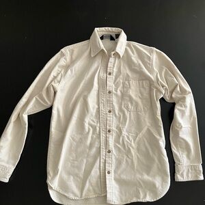 Lands' End Women's Cream Button Down Shirt